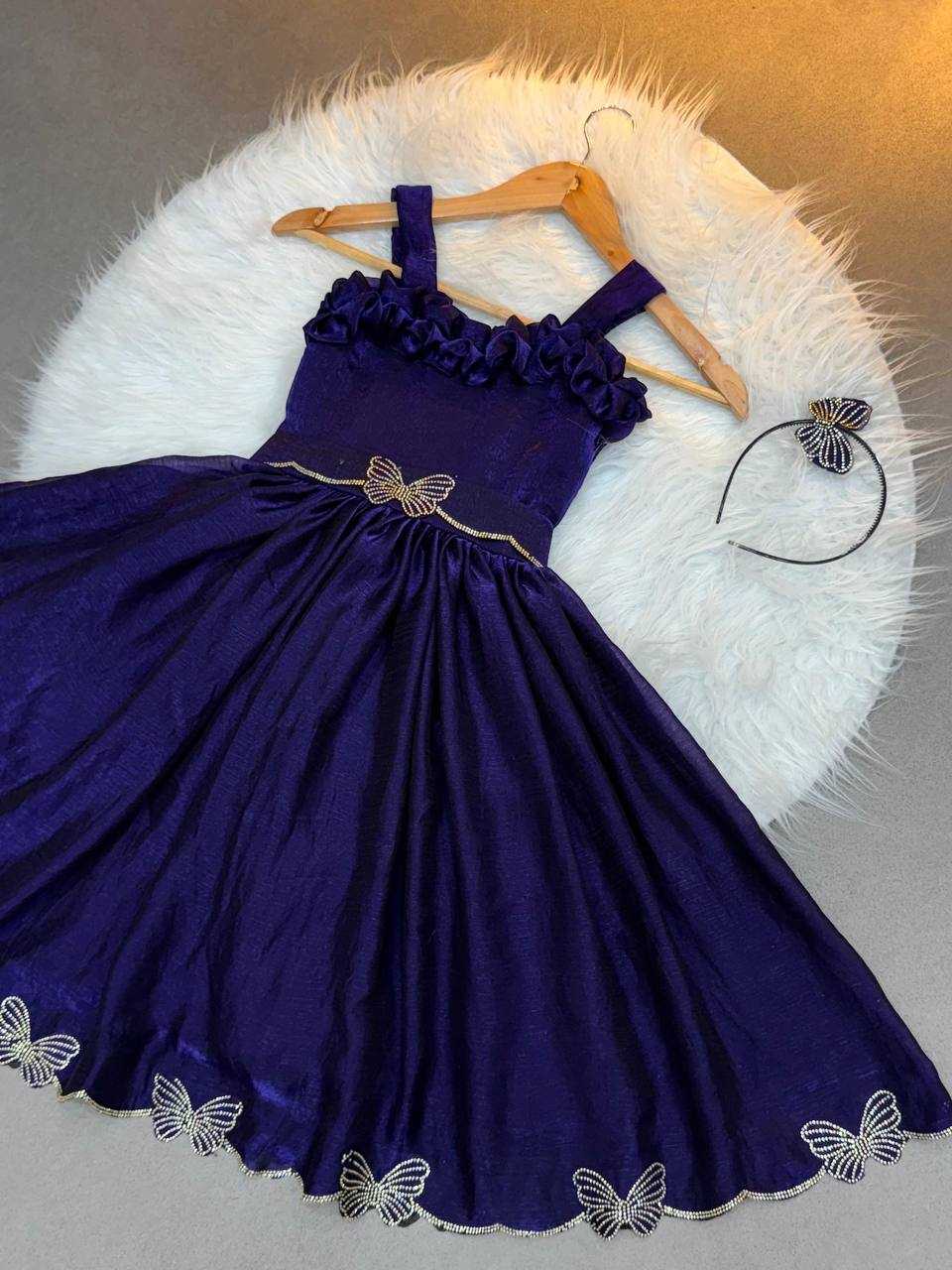YNF Wholesale Space Silk Kids Gown KESH709 14 | Surat Manufacturer
