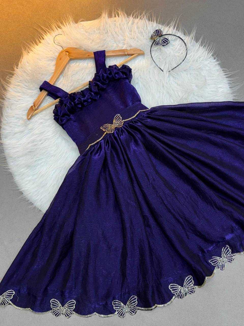 YNF Wholesale Space Silk Kids Gown KESH709 14 | Surat Manufacturer