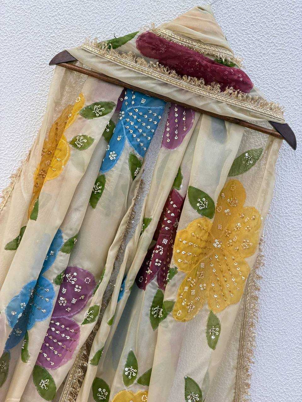 YNF Wholesale Tabby Silk Organza Printed Duppata KESH499 5323 | Surat Manufacturer