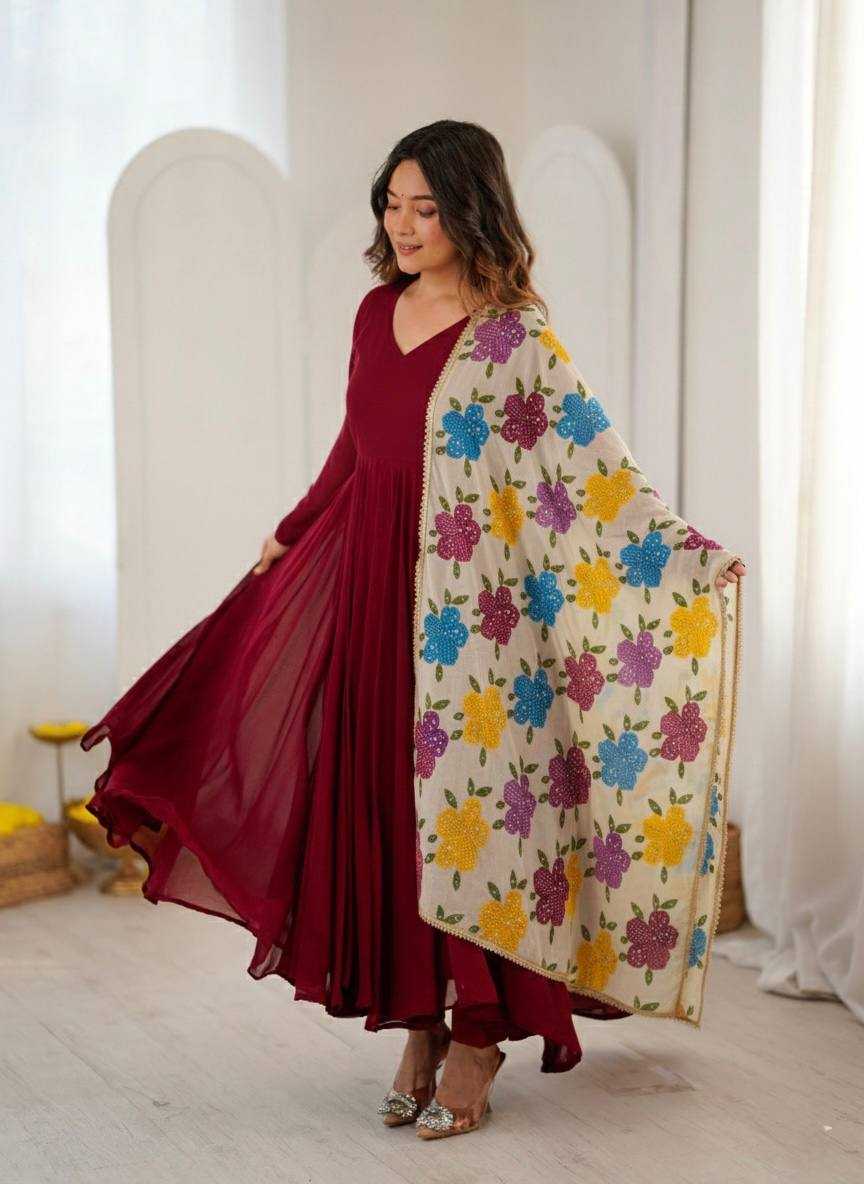YNF Wholesale Tabby Silk Organza Printed Duppata KESH499 5323 | Surat Manufacturer