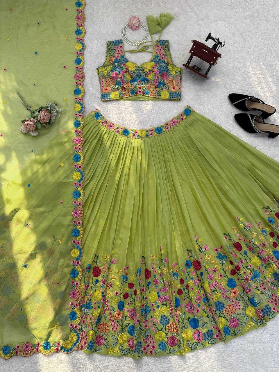 YNF Wholesale Tabby Silk Organza Traditional Lehenga RIN162 388 | Surat Manufacturer