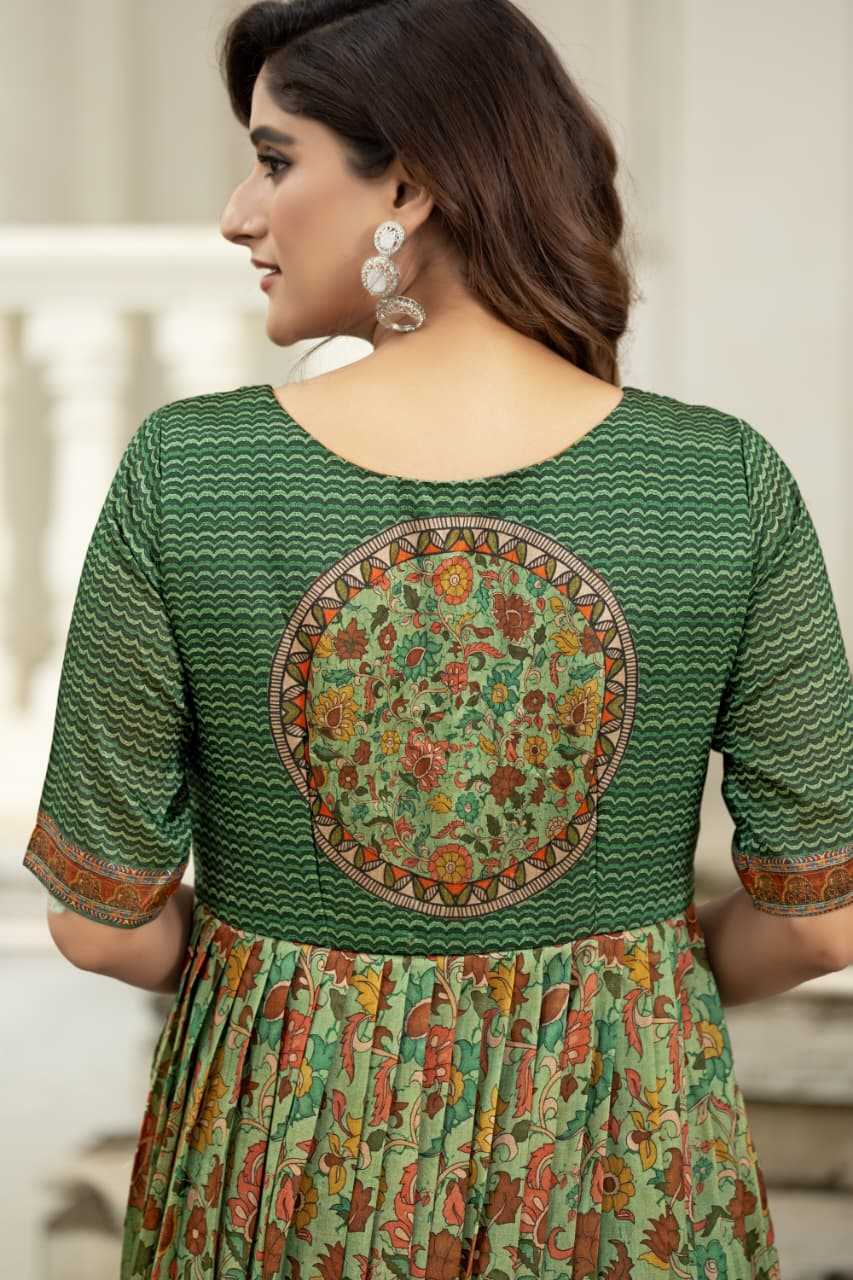 YNF Wholesale Tissue Silk Printed Gowns KESH249 silk blend | Surat Manufacturer
