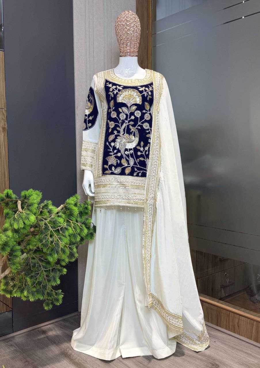 YNF Wholesale Velvet Embroidery Suits KESH334 palazzo | Surat Manufacturer