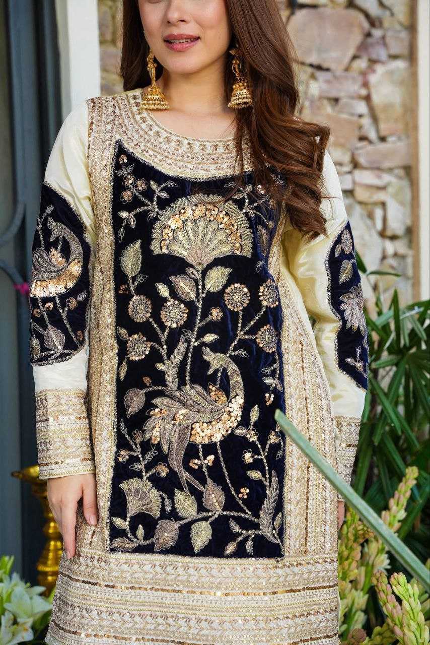 YNF Wholesale Velvet Embroidery Suits KESH334 palazzo | Surat Manufacturer