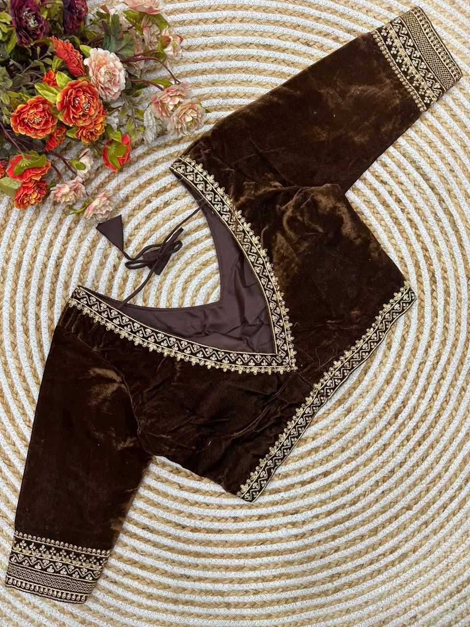 YNF Wholesale Velvet V-Neck Blouses KESH426 MAYA | Surat Manufacturer