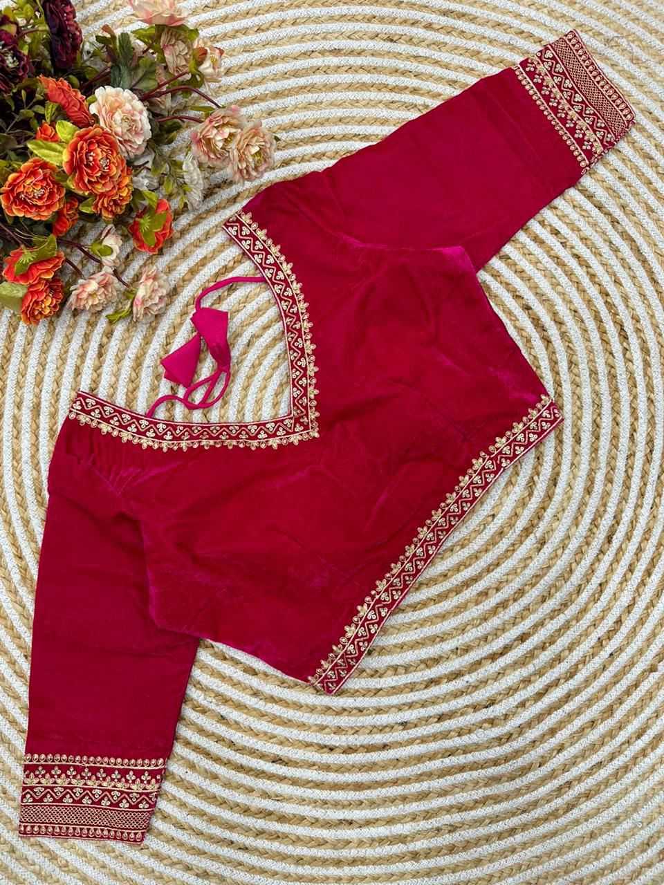 YNF Wholesale Velvet V-Neck Blouses KESH426 MAYA | Surat Manufacturer