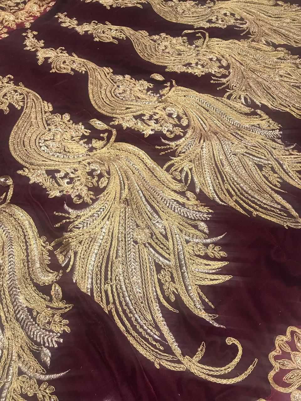 YNF Wholesale Velvet Bridal Lehenga KESH494 PEACOCK | Surat Manufacturer