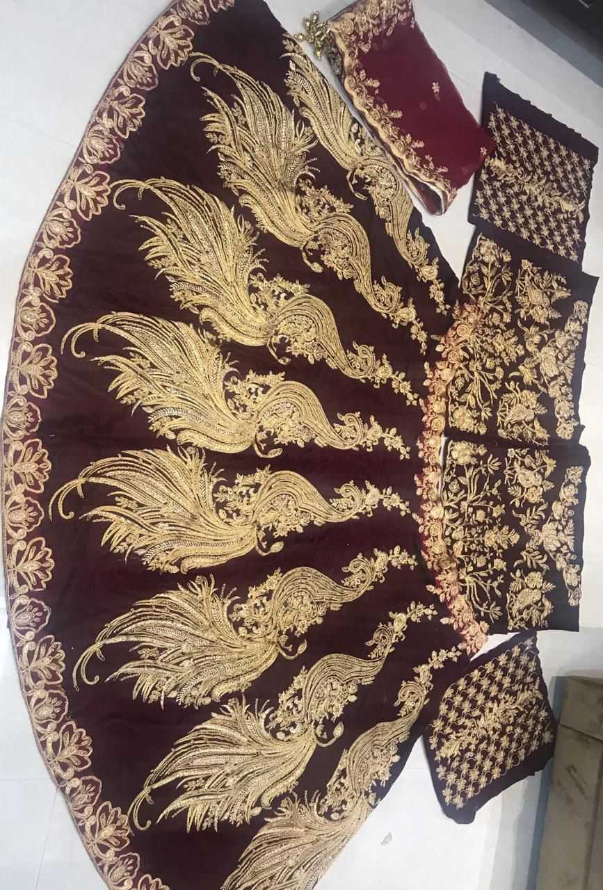 YNF Wholesale Velvet Bridal Lehenga KESH494 PEACOCK | Surat Manufacturer