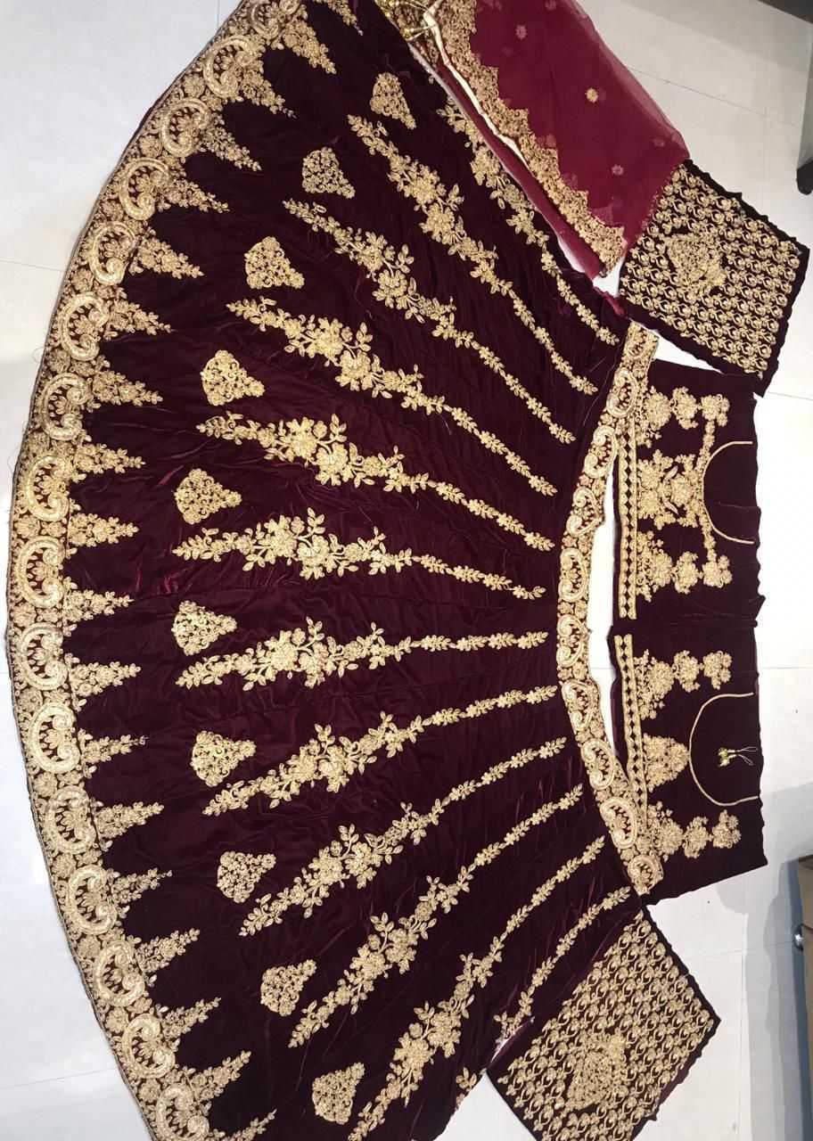 YNF Wholesale Velvet Bridal Lehenga KESH494 SHEHNAI | Surat Manufacturer