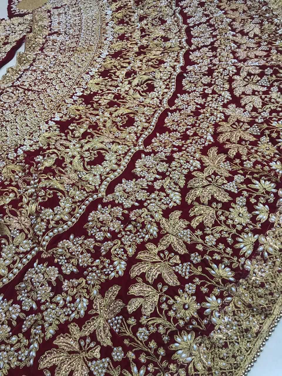 YNF Wholesale Velvet Bridal Lehenga KESH494 WEDDING | Surat Manufacturer