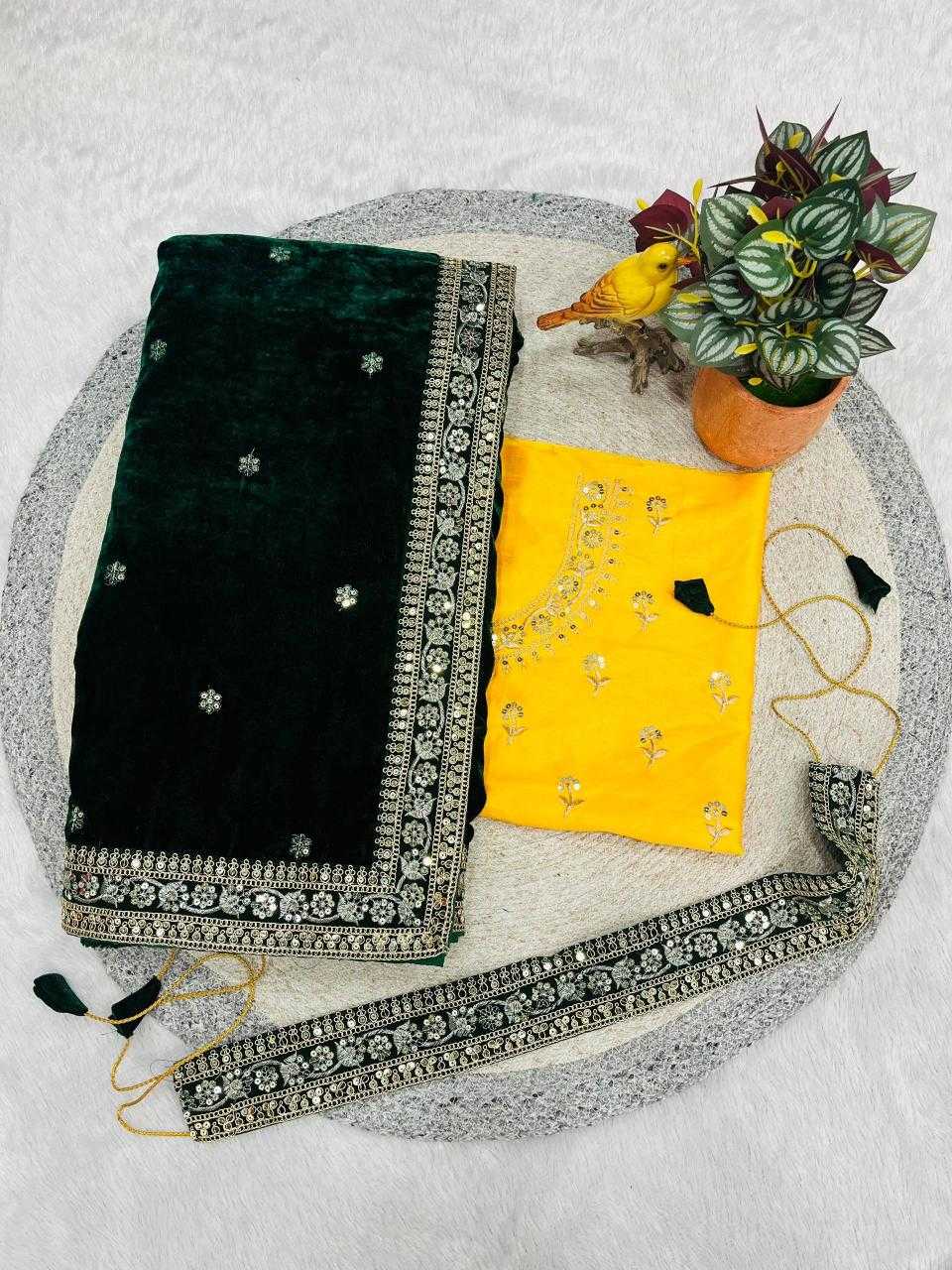 YNF Wholesale Velvet Party Wear Sarees KESH621 6070 | Surat Manufacturer