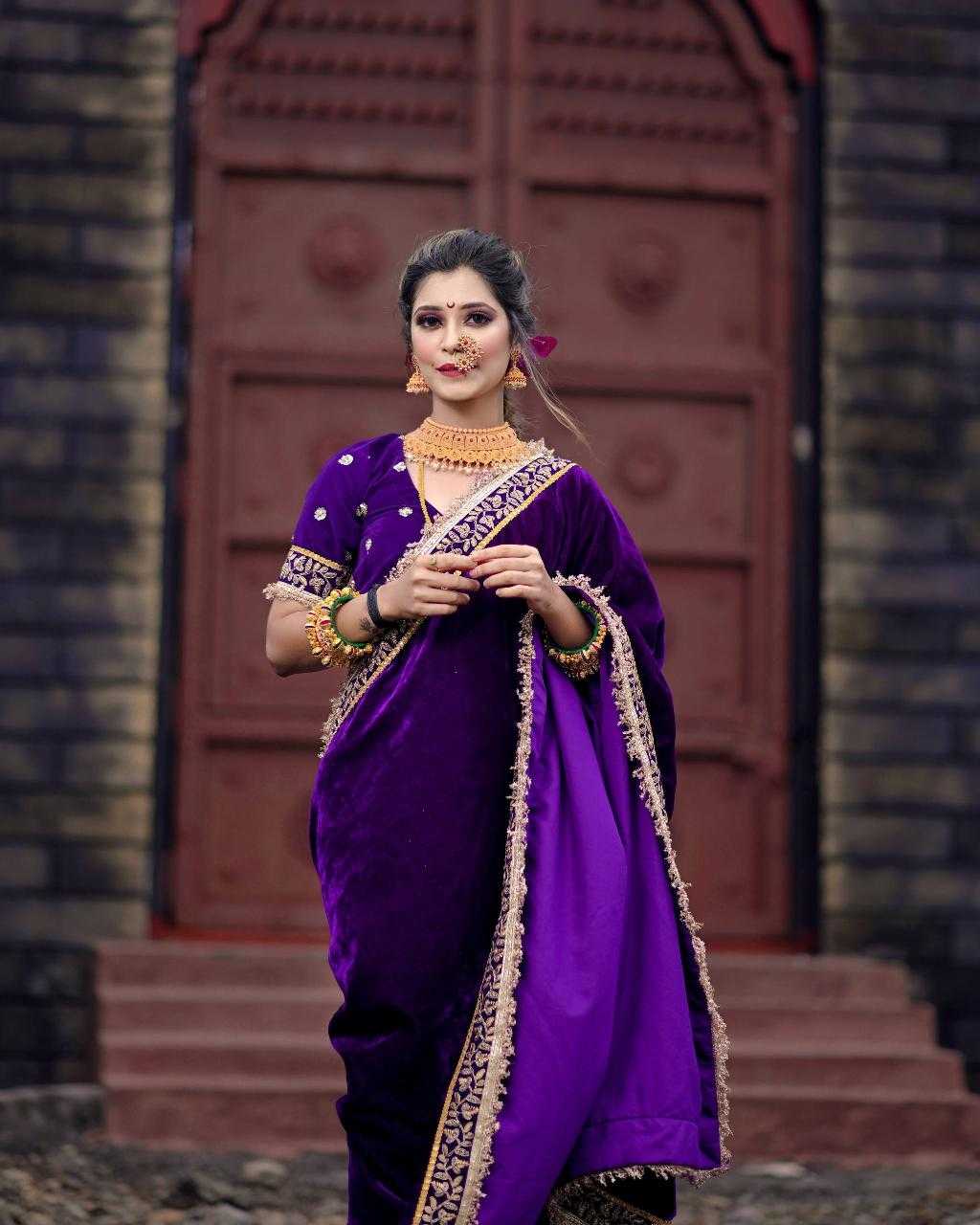 YNF Wholesale Velvet Fancy Sarees KESH621 6071 | Surat Manufacturer