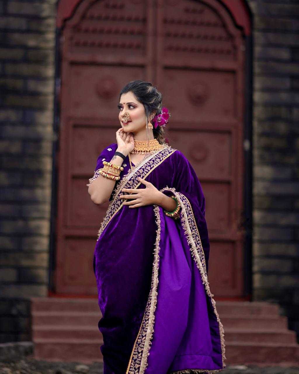 YNF Wholesale Velvet Fancy Sarees KESH621 6071 | Surat Manufacturer