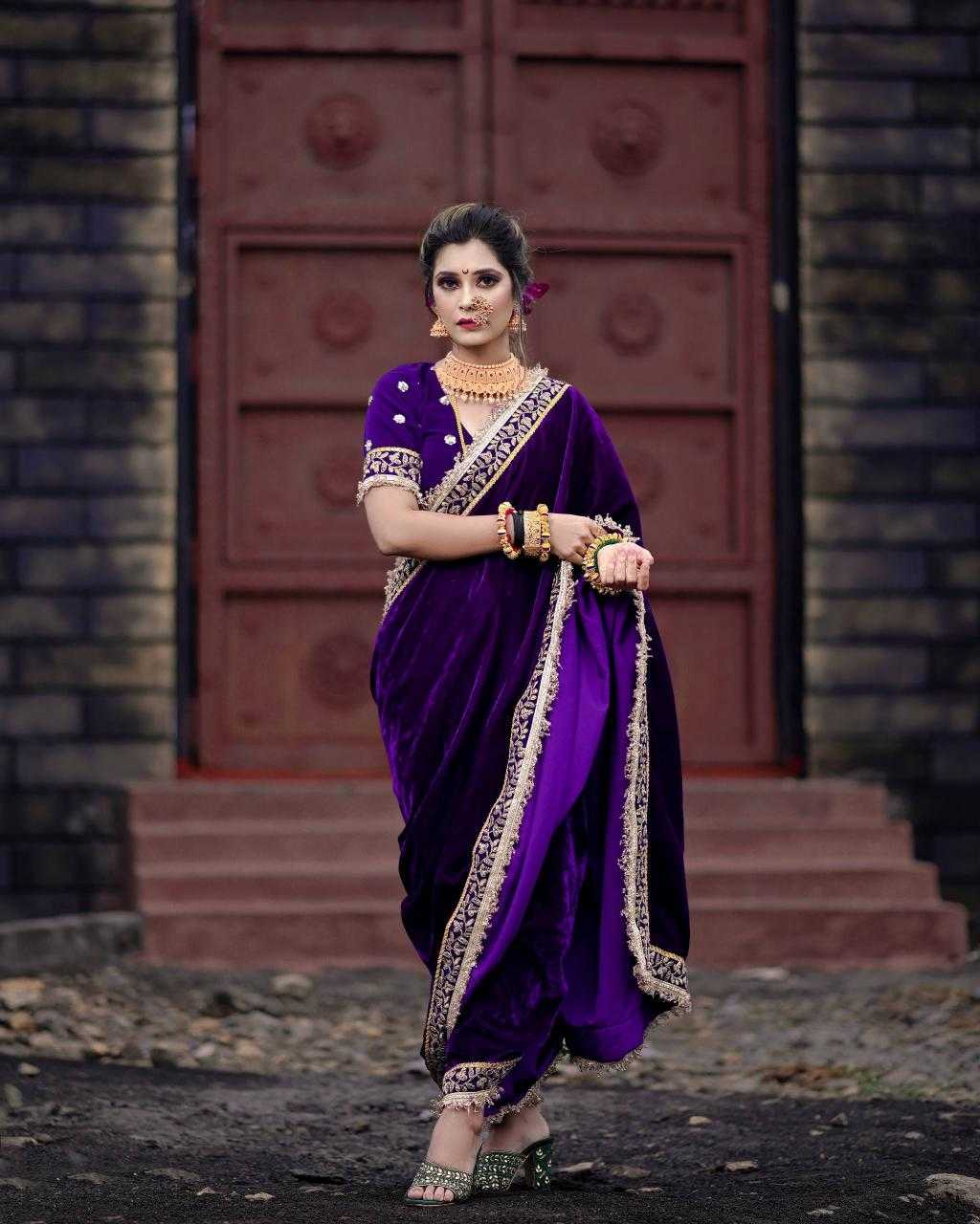 YNF Wholesale Velvet Fancy Sarees KESH621 6071 | Surat Manufacturer