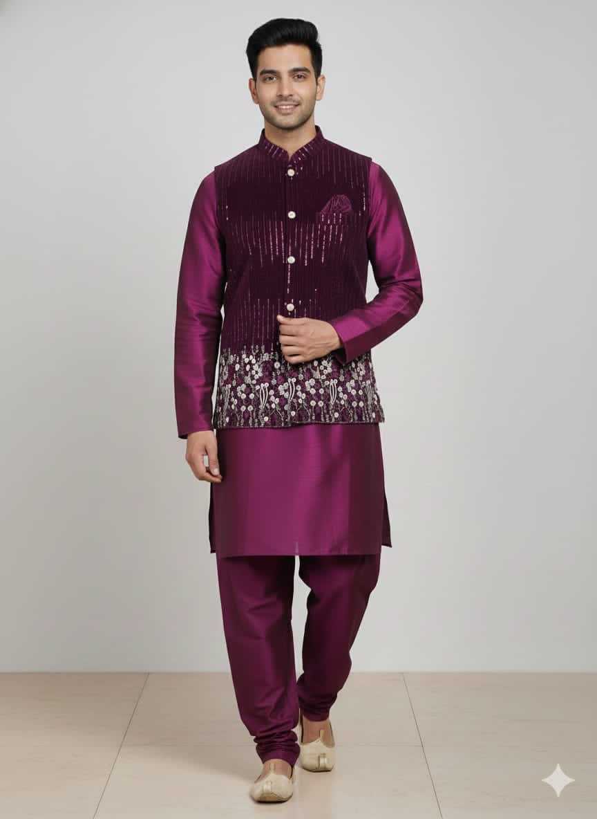 YNF Wholesale Velvet Mens Ethnic Jackets KESH650 Velvet Vol 3 | Surat Manufacturer