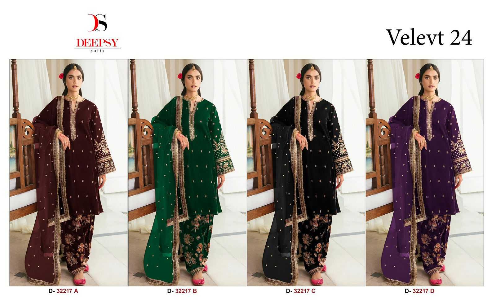 YNF Wholesale Velvet Velvet Suits KESH677 DEEPSY SUITS 32217 | Surat Manufacturer