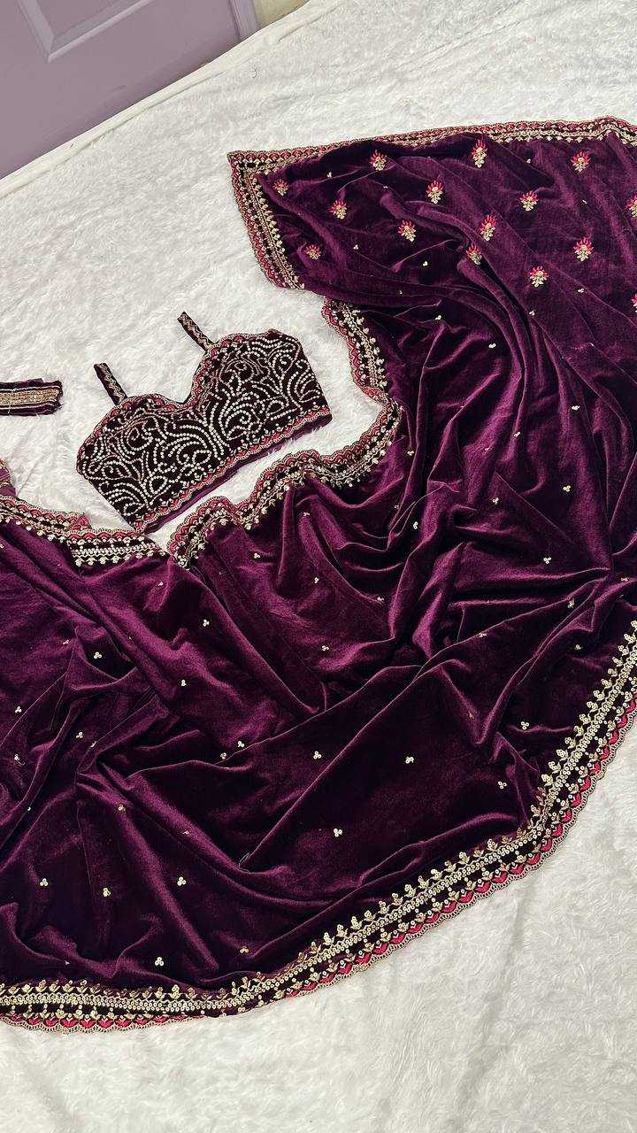 YNF Wholesale Velvet Party Wear Sarees RIN213 309 | Surat Manufacturer