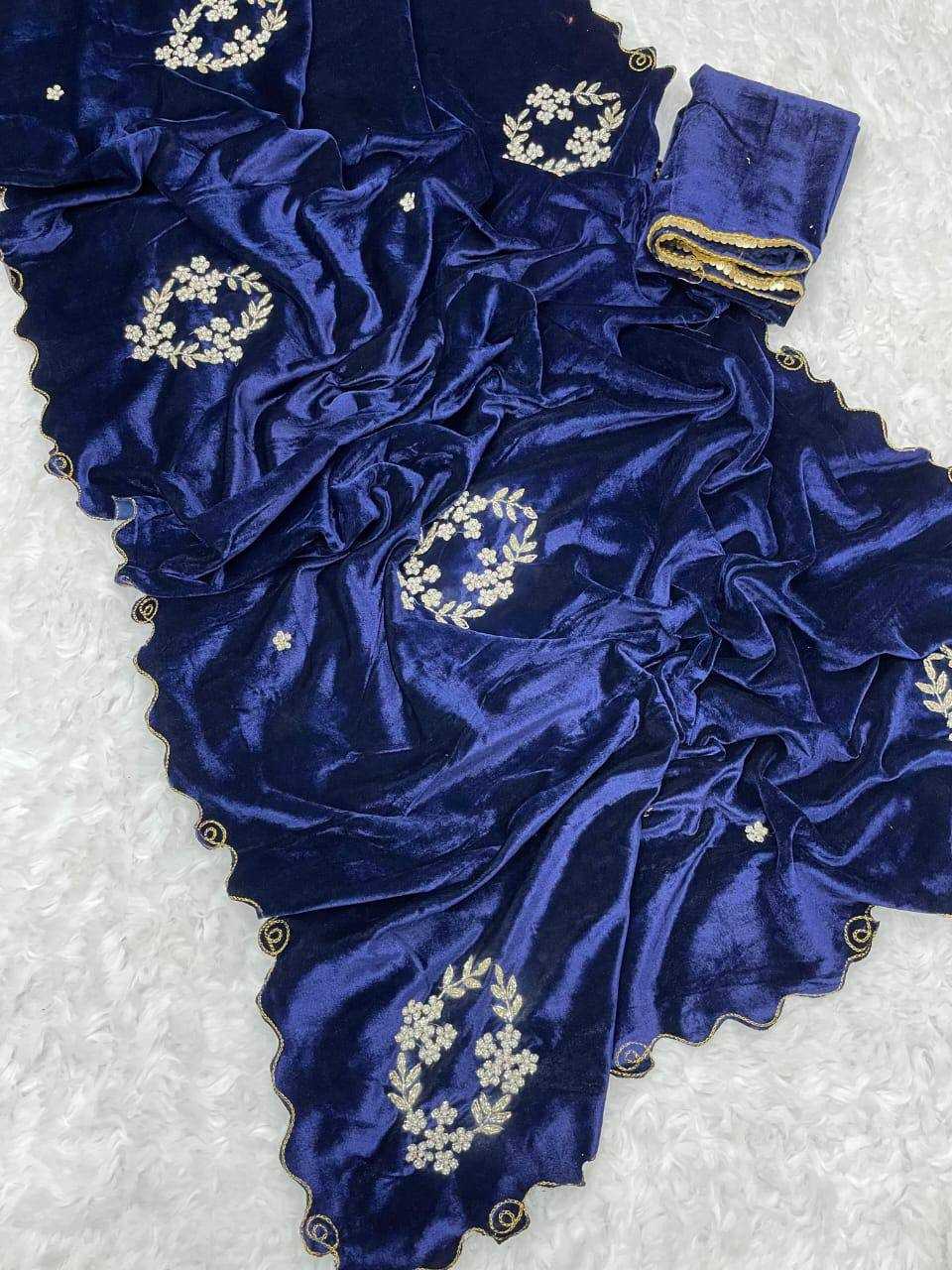 YNF Wholesale Velvet Fancy Sarees RIN230 311 | Surat Manufacturer