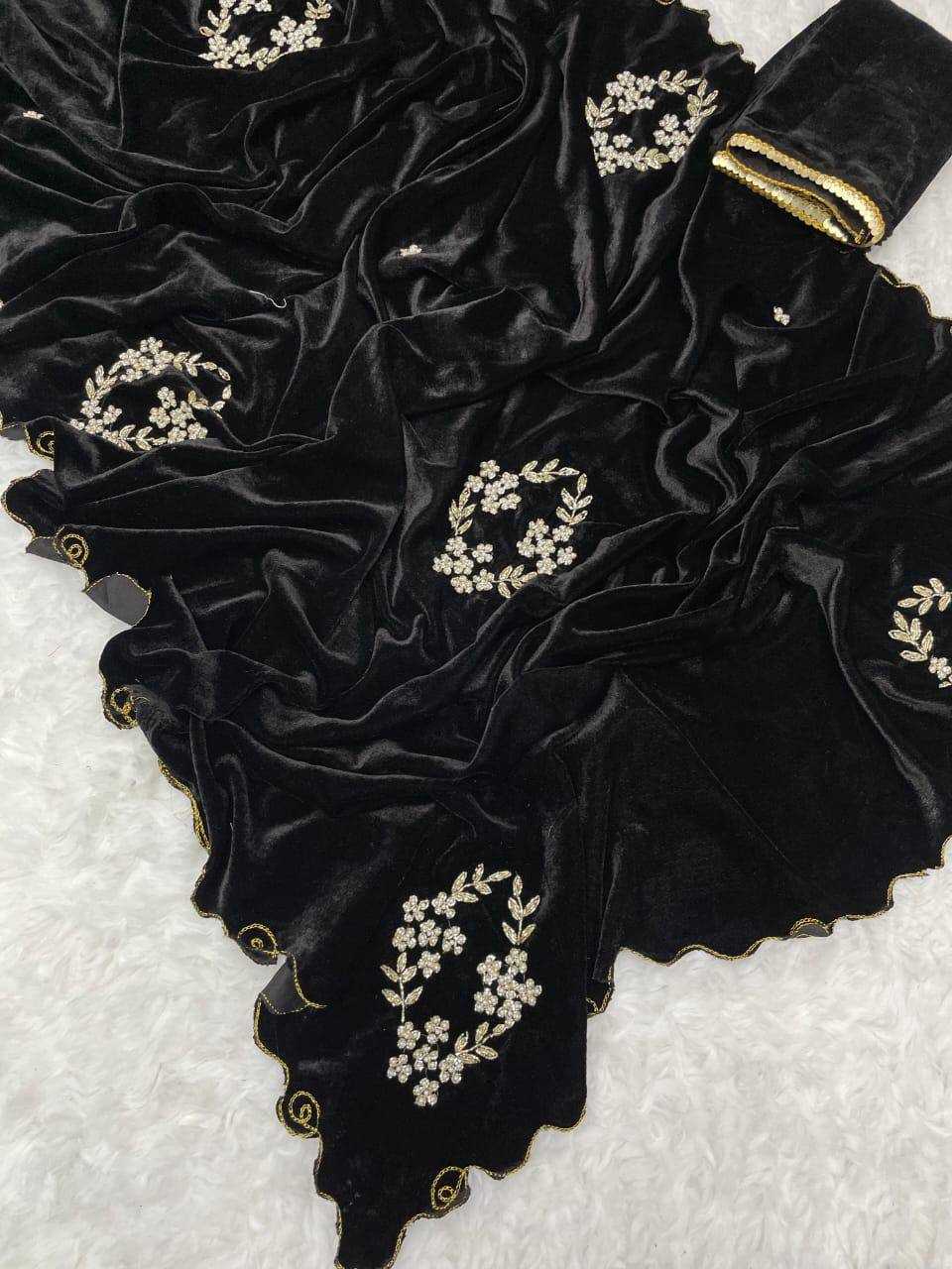 YNF Wholesale Velvet Fancy Sarees RIN230 311 | Surat Manufacturer