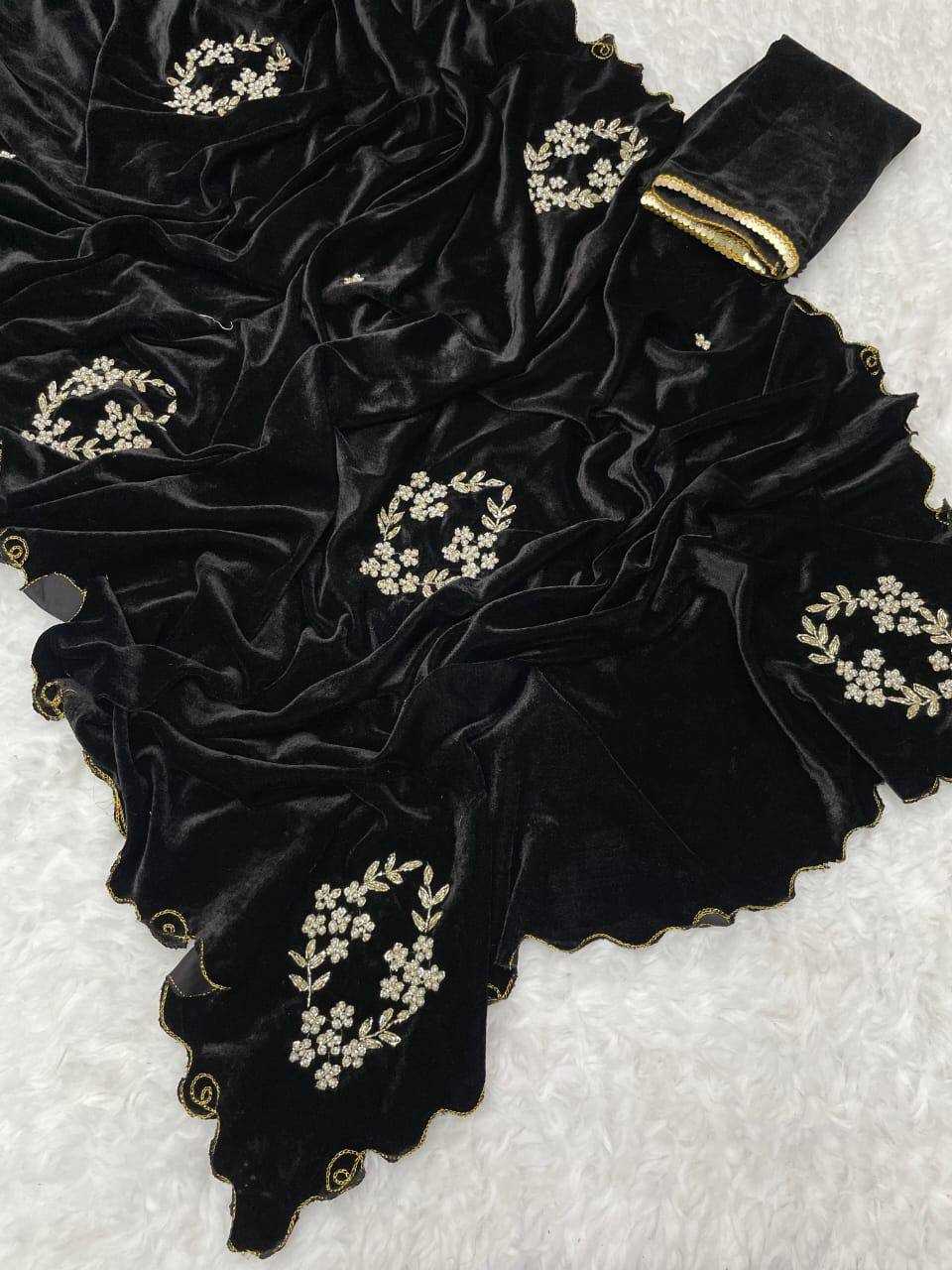 YNF Wholesale Velvet Fancy Sarees RIN230 311 | Surat Manufacturer