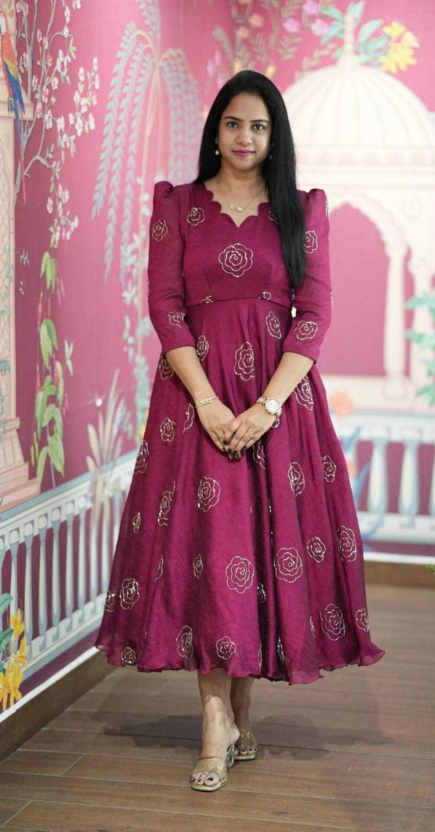 YNF Wholesale Vichitra Silk Maxi Dresses KESH210 2506 | Surat Manufacturer