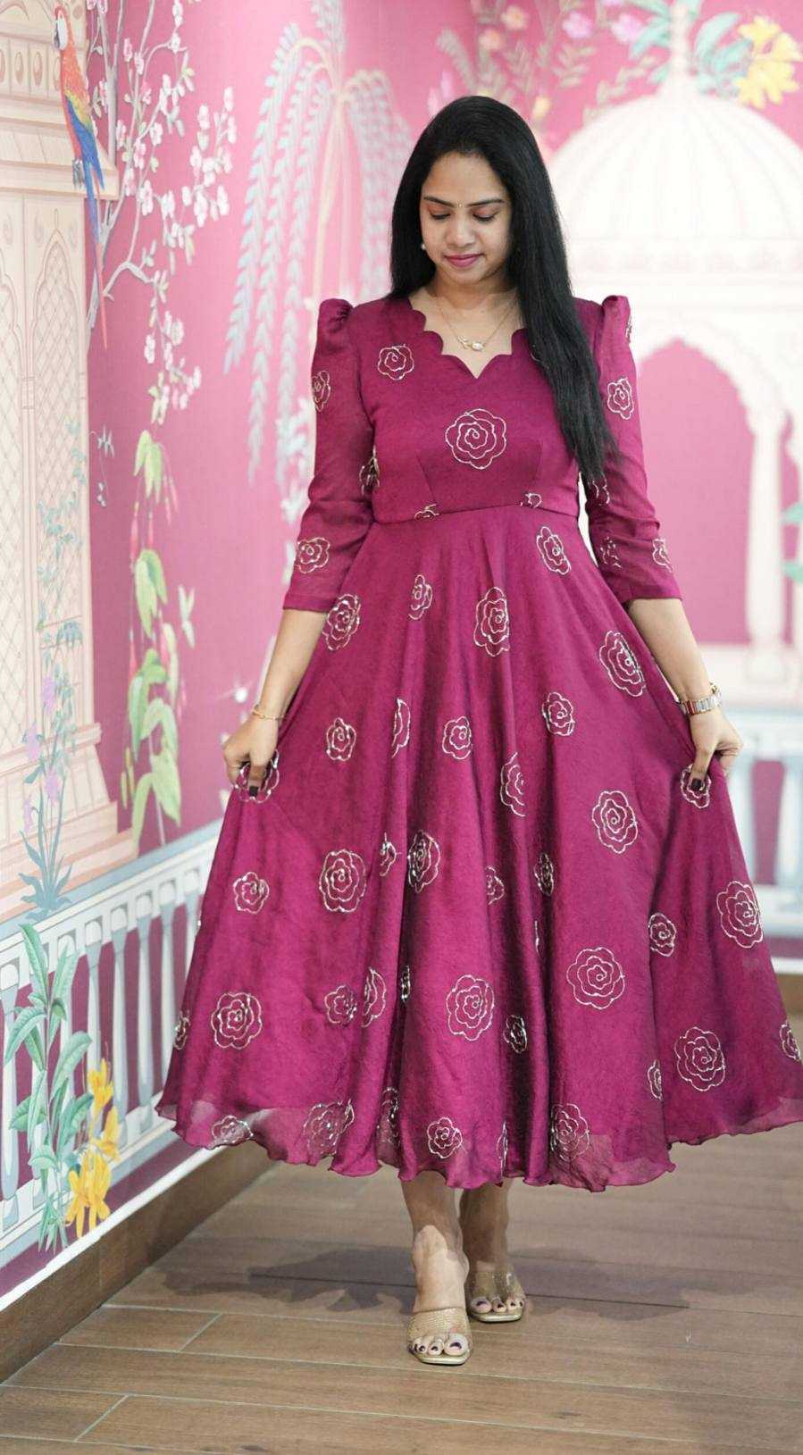YNF Wholesale Vichitra Silk Maxi Dresses KESH210 2506 | Surat Manufacturer