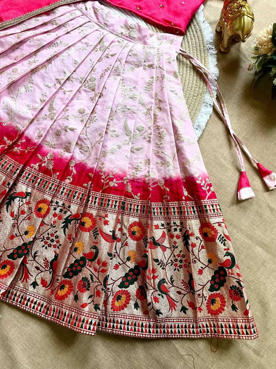 YNF Wholesale Vichitra Silk Kids Traditional Outfits KESH505 Madhuri | Surat Manufacturer