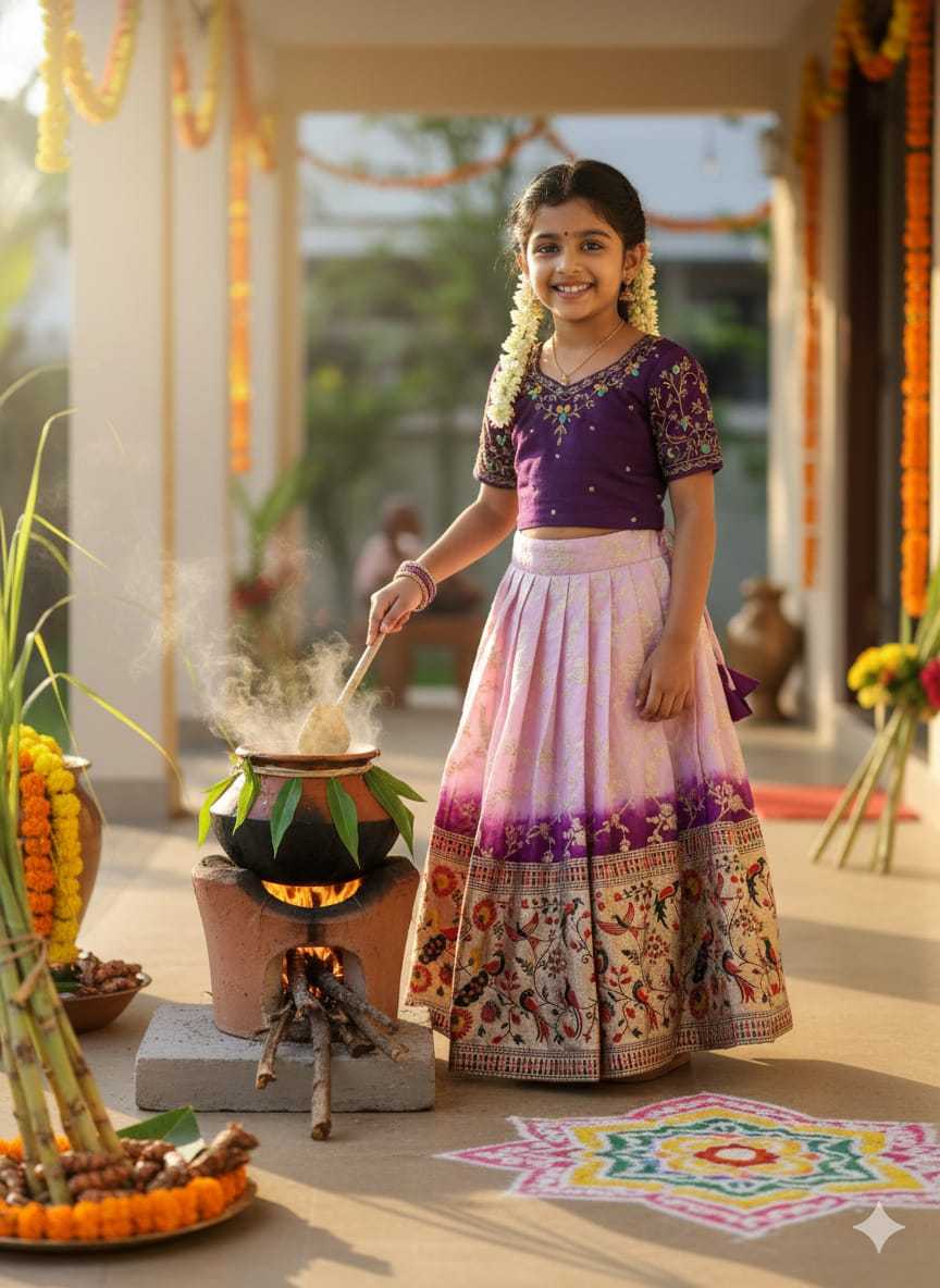 YNF Wholesale Vichitra Silk Kids Traditional Outfits KESH505 Madhuri | Surat Manufacturer