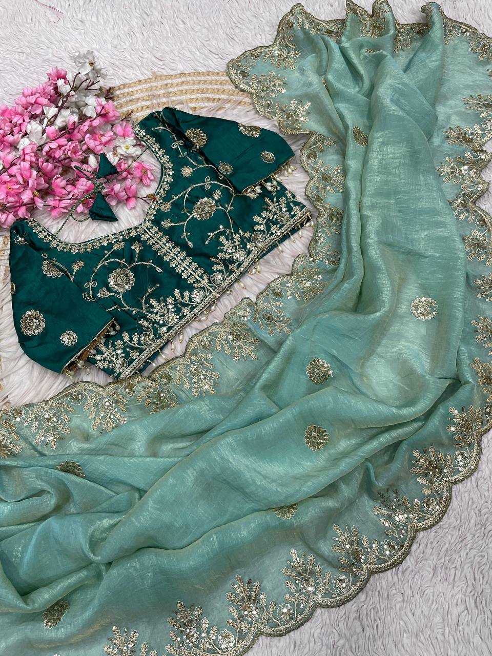 YNF Wholesale Vichitra Silk Festive Sarees RIN230 660 | Surat Manufacturer