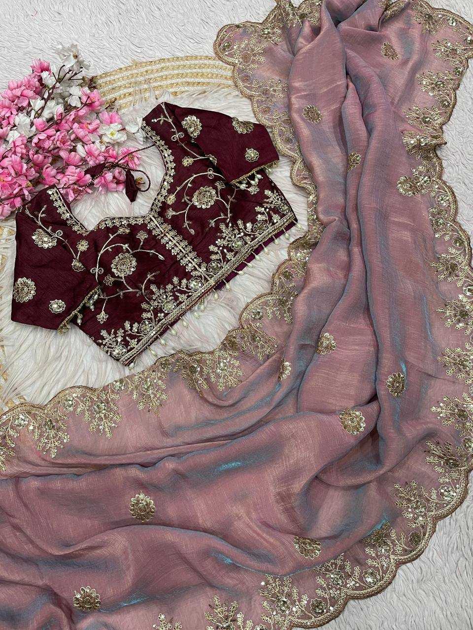 YNF Wholesale Vichitra Silk Festive Sarees RIN230 660 | Surat Manufacturer