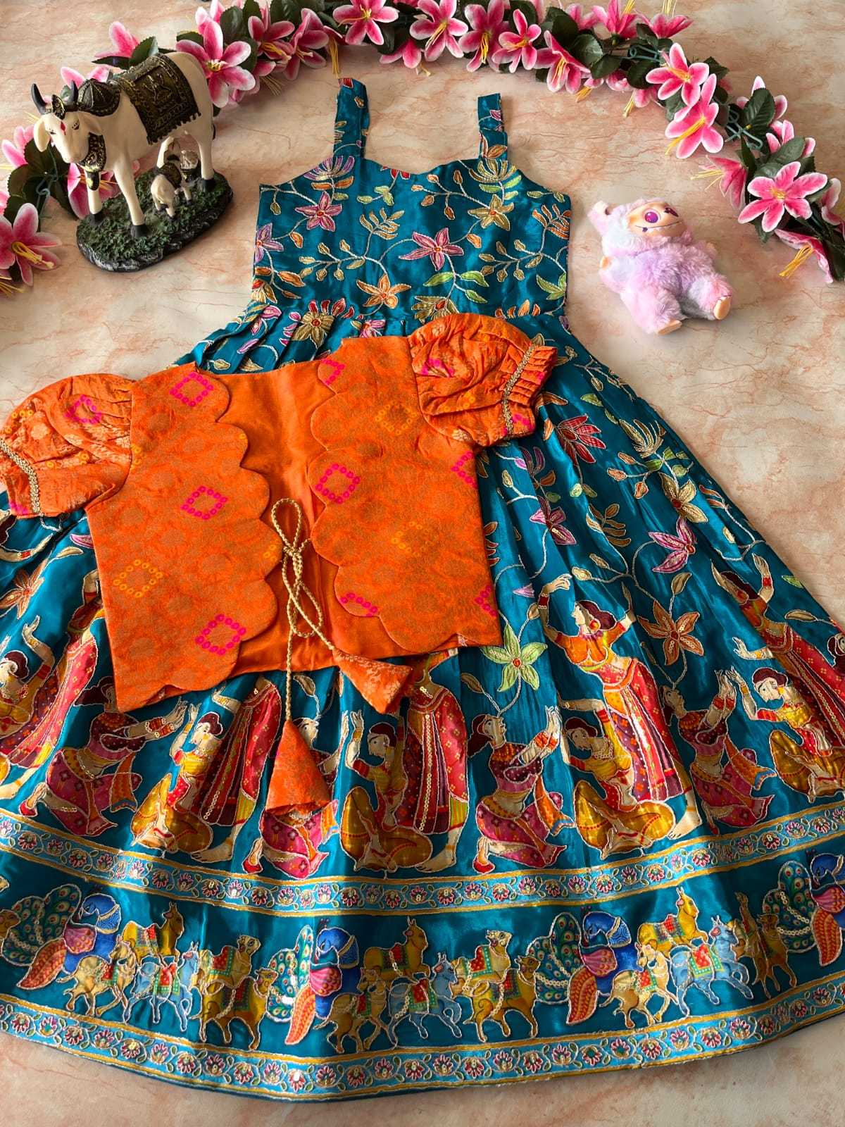 YNF Wholesale Viscose Kids Gown RIN235 pranil | Surat Manufacturer