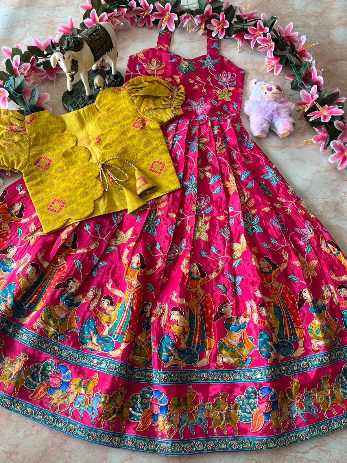 YNF Wholesale Viscose Kids Gown RIN235 pranil | Surat Manufacturer