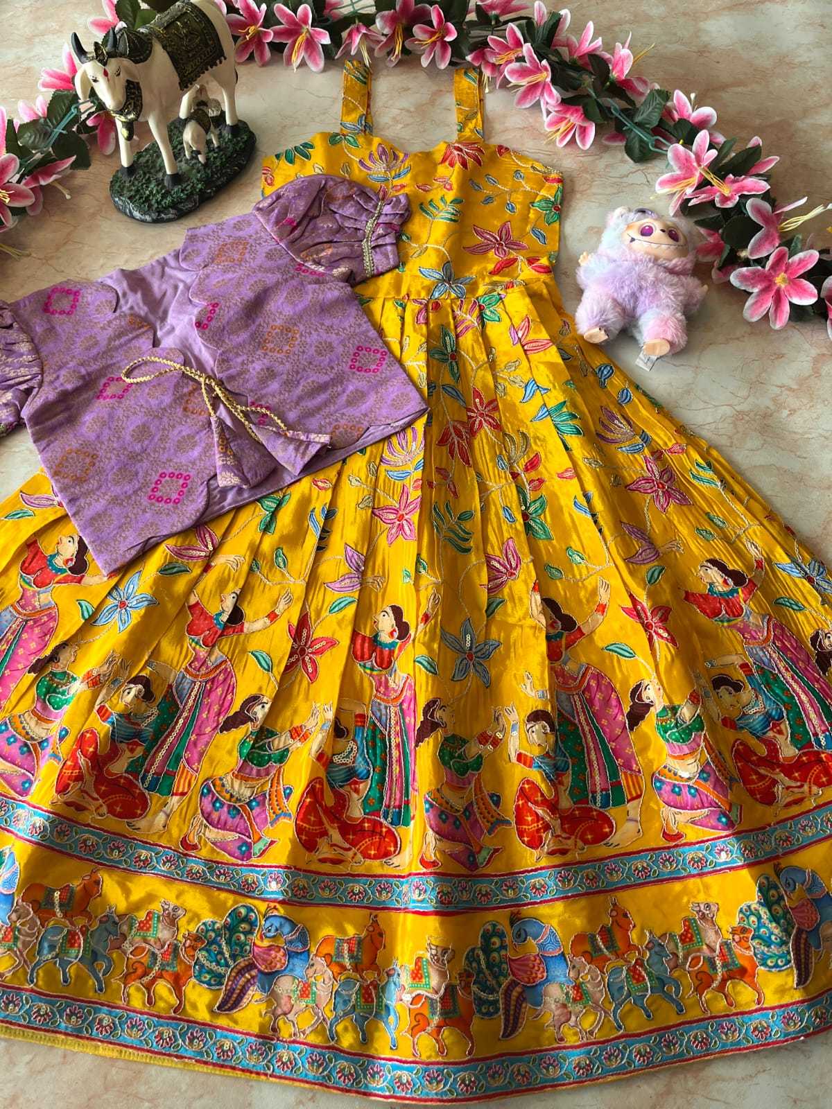YNF Wholesale Viscose Kids Gown RIN235 pranil | Surat Manufacturer
