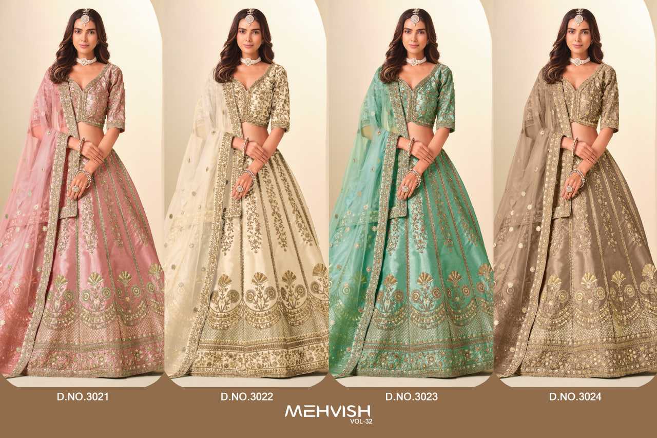 YNF Wholesale Art Silk Wedding Lehenga KESH113 Mehvish Vol-32 -3021 | Surat Manufacturer
