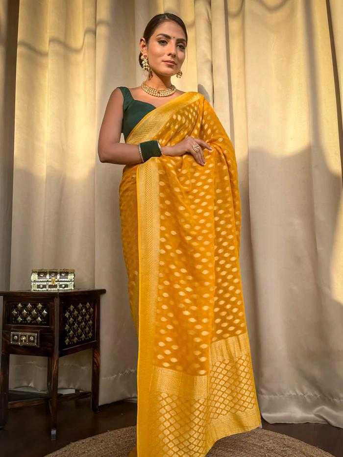 YNF Wholesale Banarasi Soft Silk Branded Sarees RIN132 113 | Surat Manufacturer