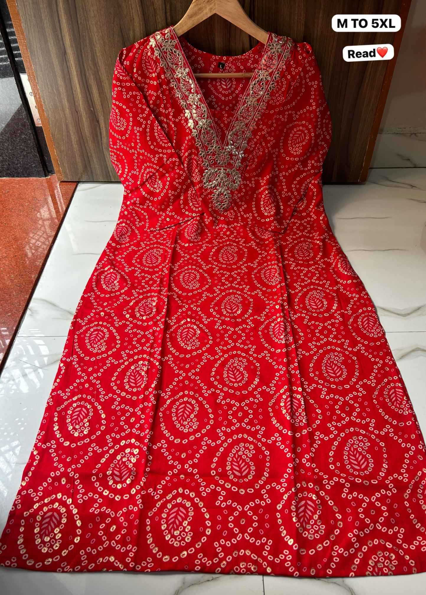 YNF Wholesale Bandhani Silk Printed Kurtis KESH720 GOTA | Surat Manufacturer