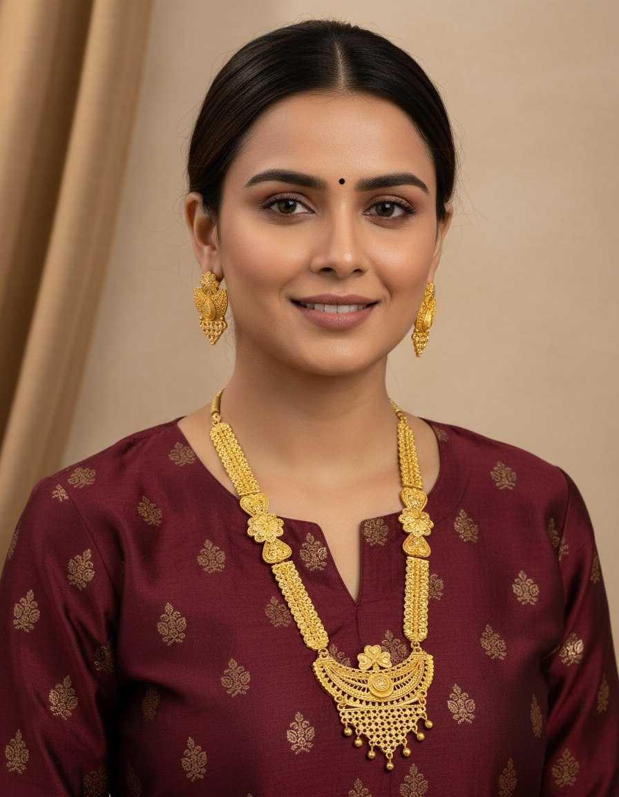 YNF Wholesale Brass Golden Necklace Set KESH191 1 | Surat Manufacturer