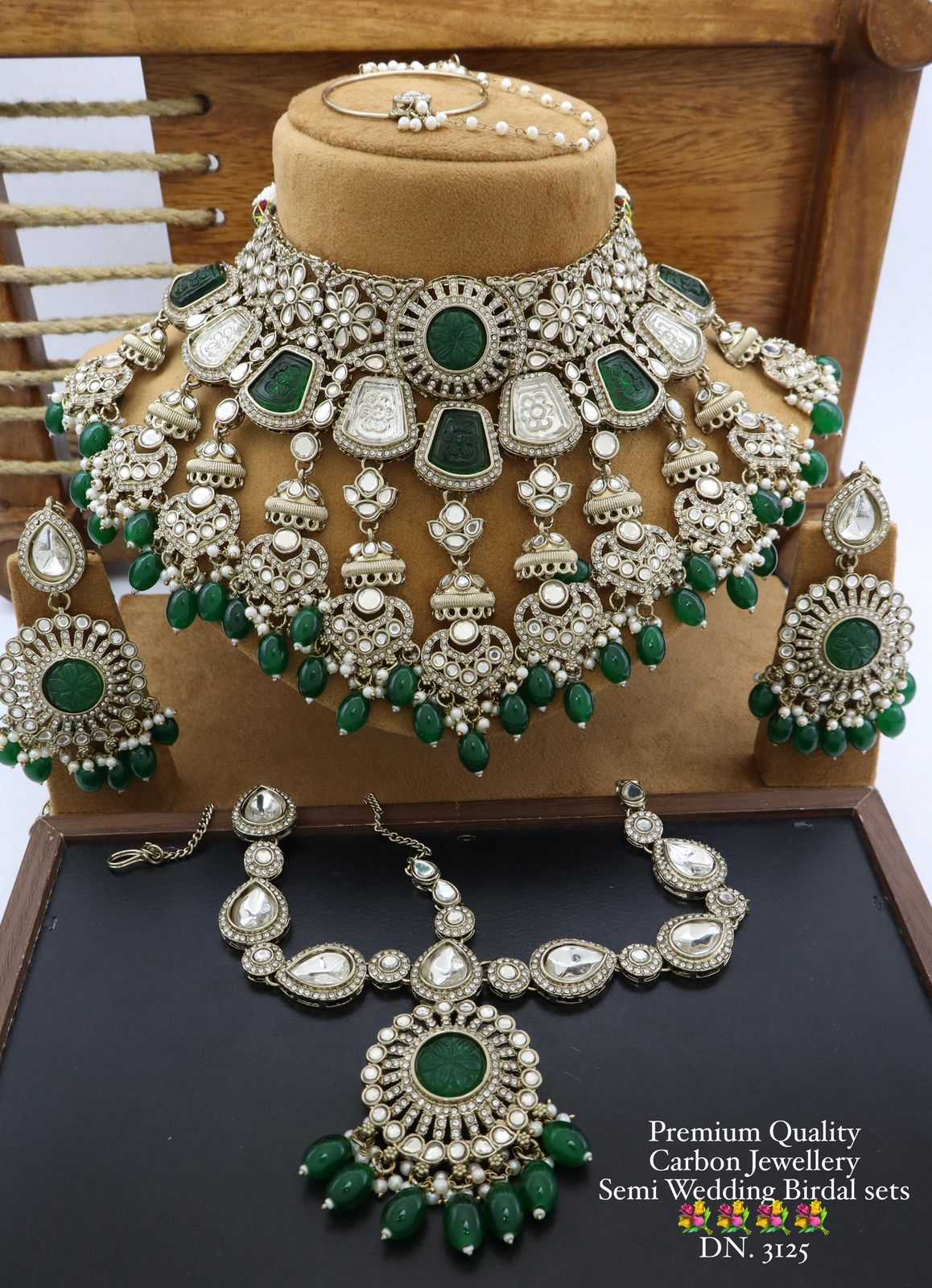 YNF Wholesale Brass Artificial Diamond Necklace KESH494 1 | Surat Manufacturer