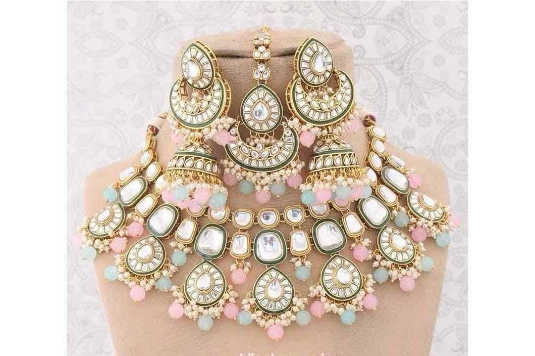 YNF Wholesale Brass Kundan Necklace Set KESH494 1 | Surat Manufacturer