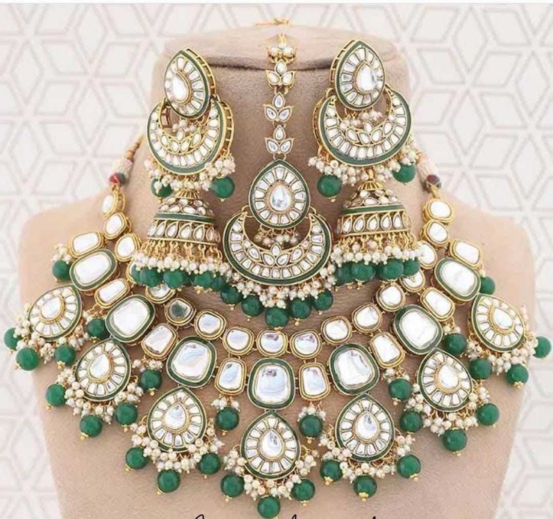 YNF Wholesale Brass Kundan Necklace Set KESH494 1 | Surat Manufacturer