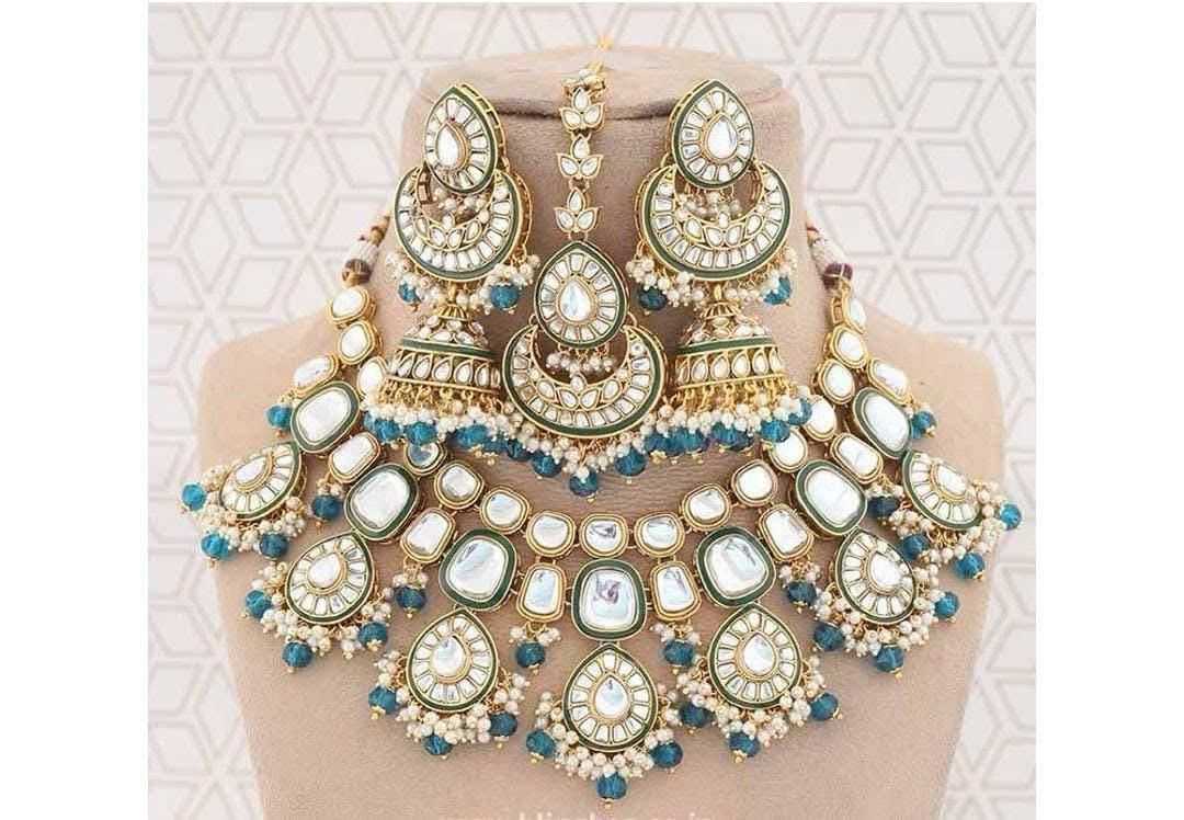 YNF Wholesale Brass Kundan Necklace Set KESH494 1 | Surat Manufacturer