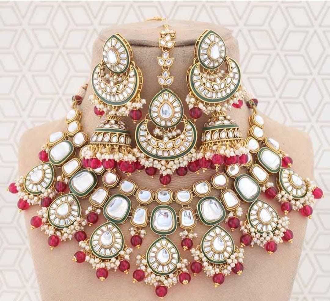 YNF Wholesale Brass Kundan Necklace Set KESH494 1 | Surat Manufacturer