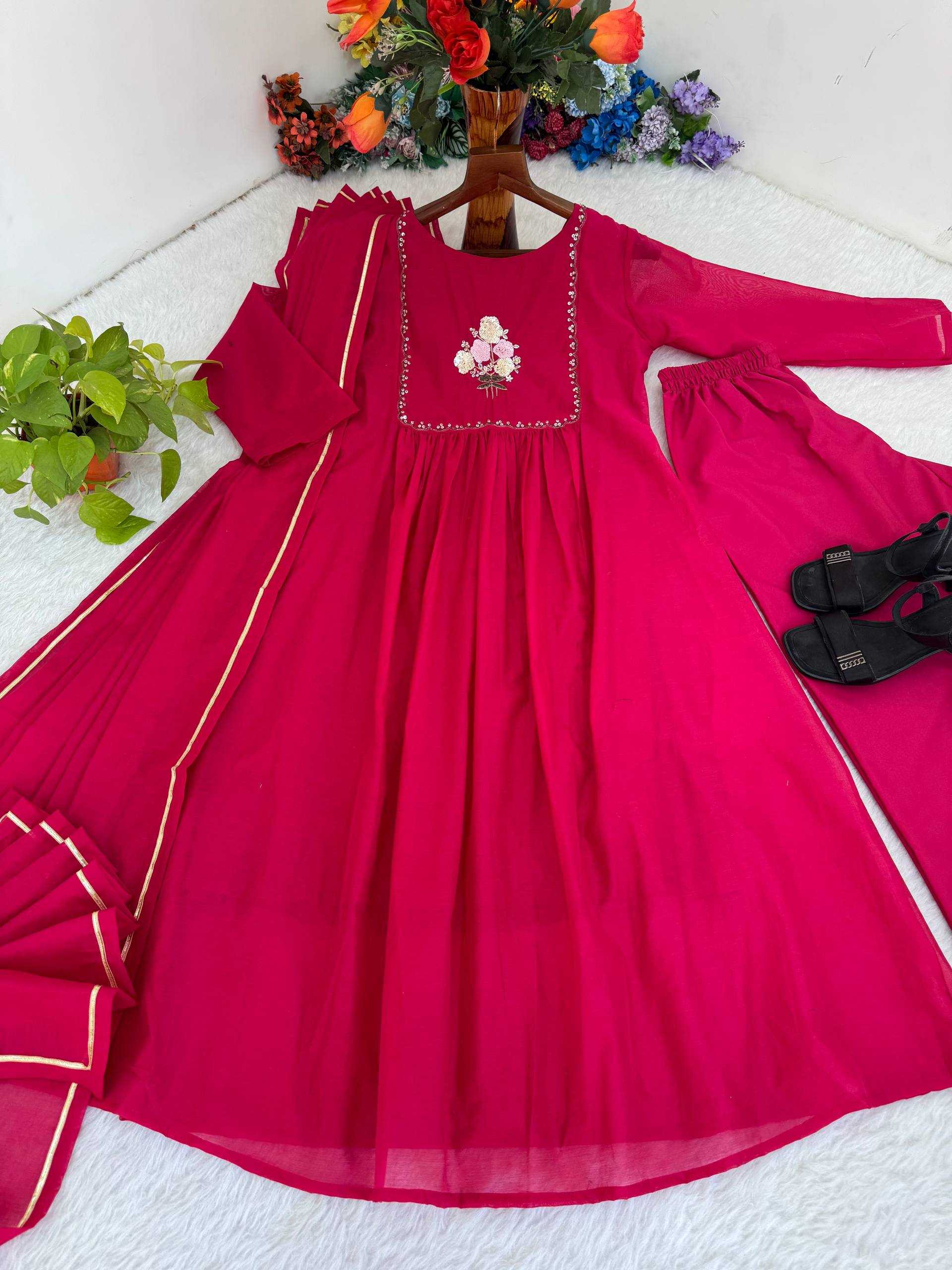 YNF Wholesale Chanderi Cotton    Party Wear Gowns KESH513 553 | Surat Manufacturer