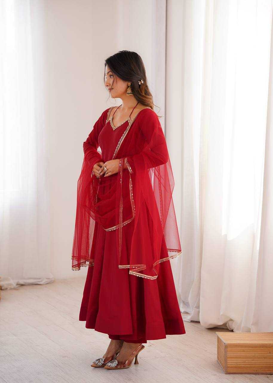 YNF Wholesale Chanderi Silk Anarkali Gown KESH504 293 | Surat Manufacturer