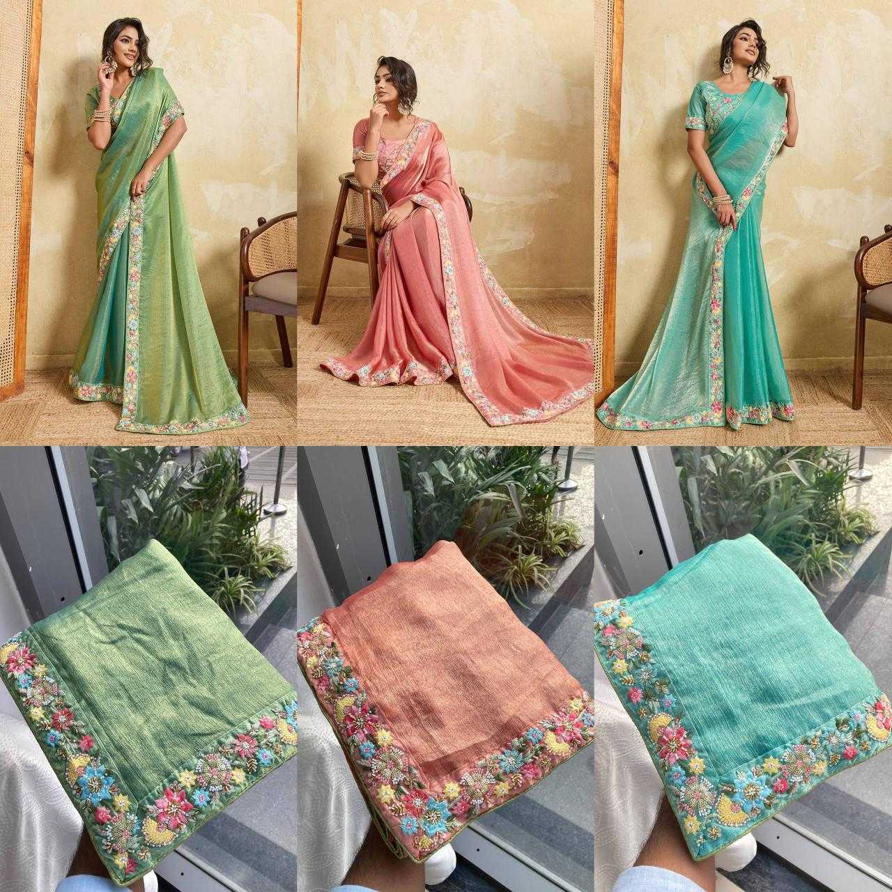 YNF Wholesale Chiffon FENDY Party Wear Sarees KESH659 Dhanlakshmi2 | Surat Manufacturer