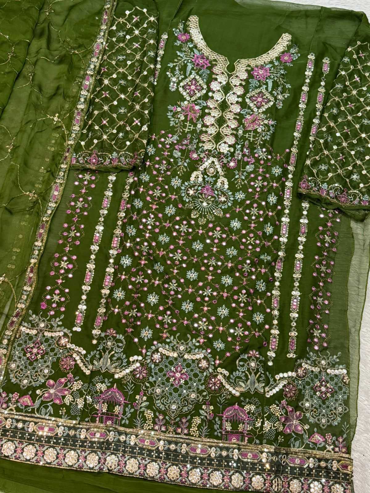 YNF Wholesale Chiffon Embroidery Suits KESH677 DINTING | Surat Manufacturer