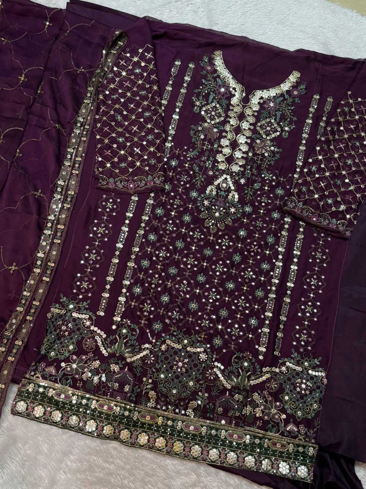 YNF Wholesale Chiffon Embroidery Suits KESH677 DINTING | Surat Manufacturer