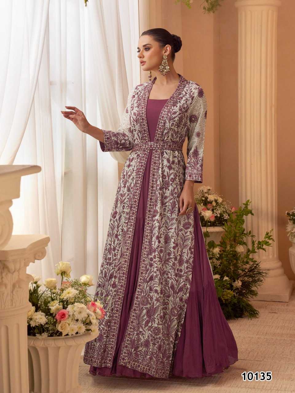 YNF Wholesale Chinon Embroidery Gowns KESH704 SAYURI KASMIRA 10135 | Surat Manufacturer