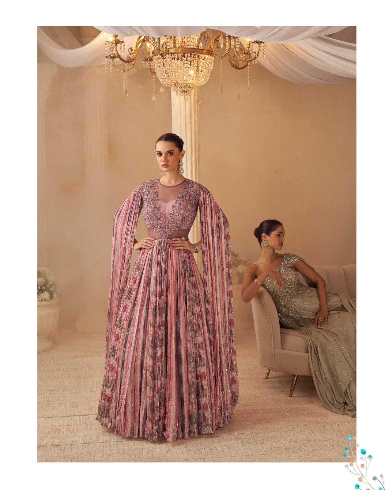 YNF Wholesale Chinon Silk Party Gowns KESH481 SAYURI AAROHI | Surat Manufacturer