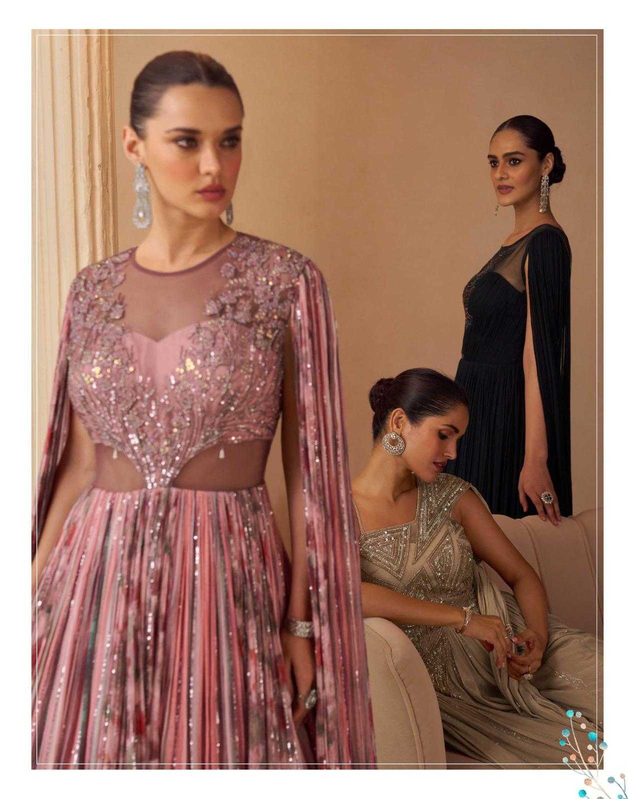YNF Wholesale Chinon Silk Party Gowns KESH481 SAYURI AAROHI | Surat Manufacturer